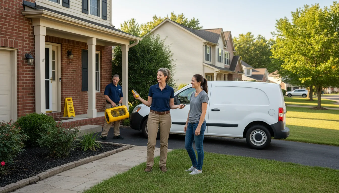 Residential water damage restoration in Elyria, NE
